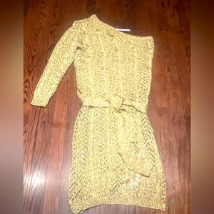 One Shoulder Knit Cover Up